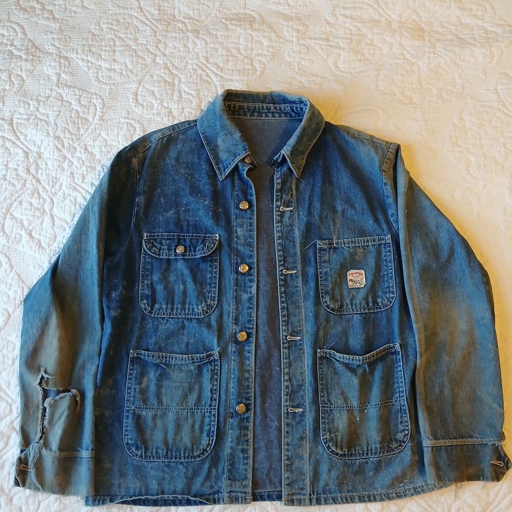 ☆Vintage 80s Pointer Brand Unlined Chore Jacket - Picture 4 of 12